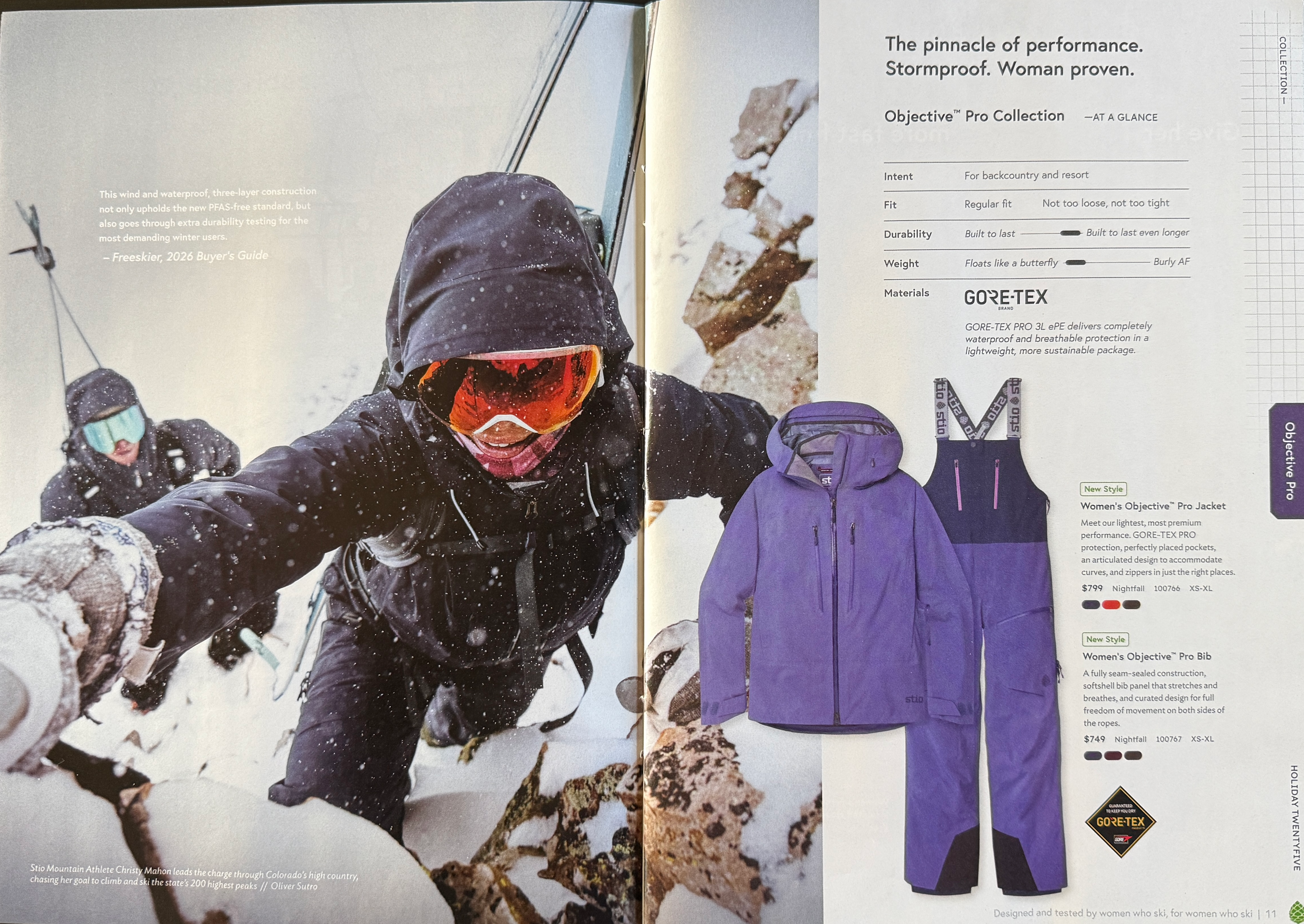 A page from a 2025 Stio catalog